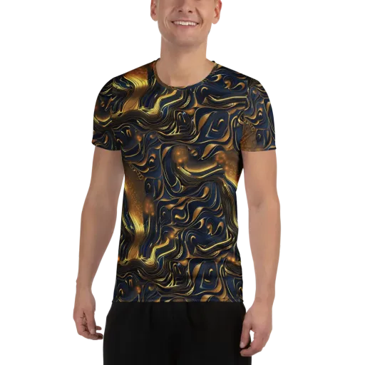 Midnight Molten on a Men's Athletic T-Shirt