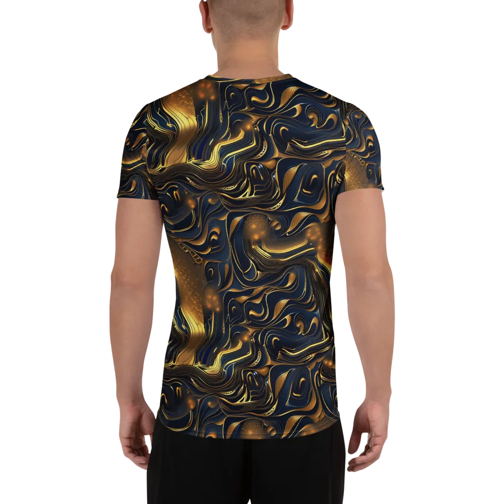 Midnight Molten on Men's Athletic T-Shirt — Back