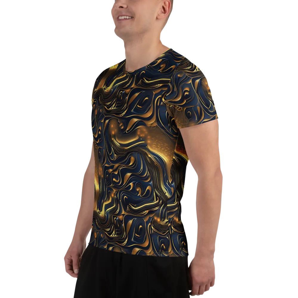 Midnight Molten on Men's Athletic T-Shirt — Left