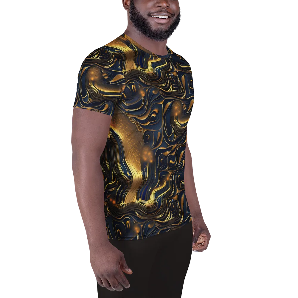 Midnight Molten on Men's Athletic T-Shirt — Right