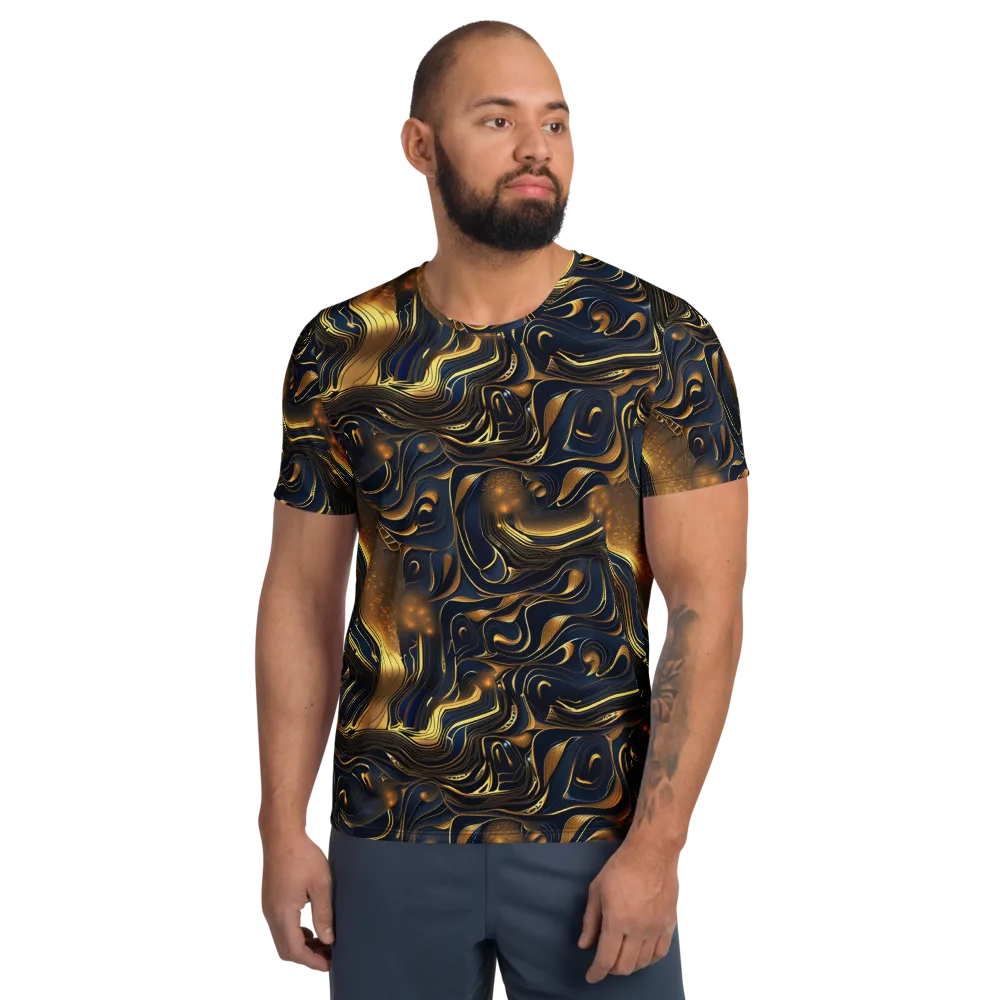 Midnight Molten on Men's Athletic T-Shirt — Front