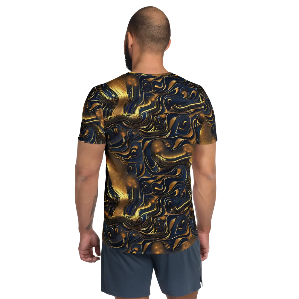 Midnight Molten on Men's Athletic T-Shirt — Back