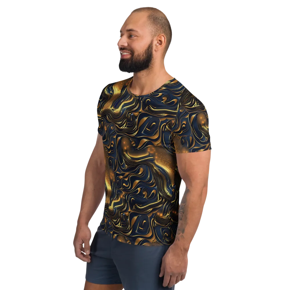 Midnight Molten on Men's Athletic T-Shirt — Left