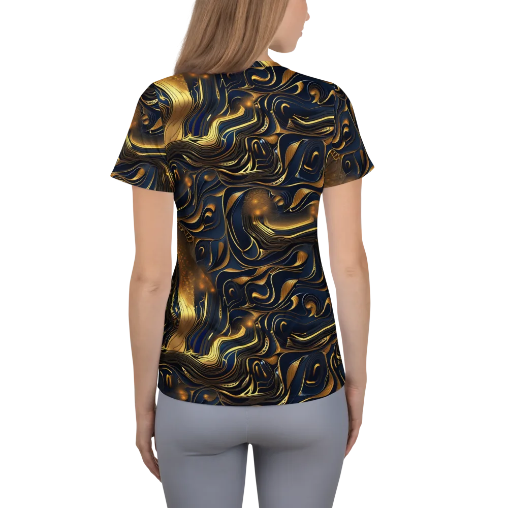 Midnight Molten on Women's Athletic T-Shirt — Back