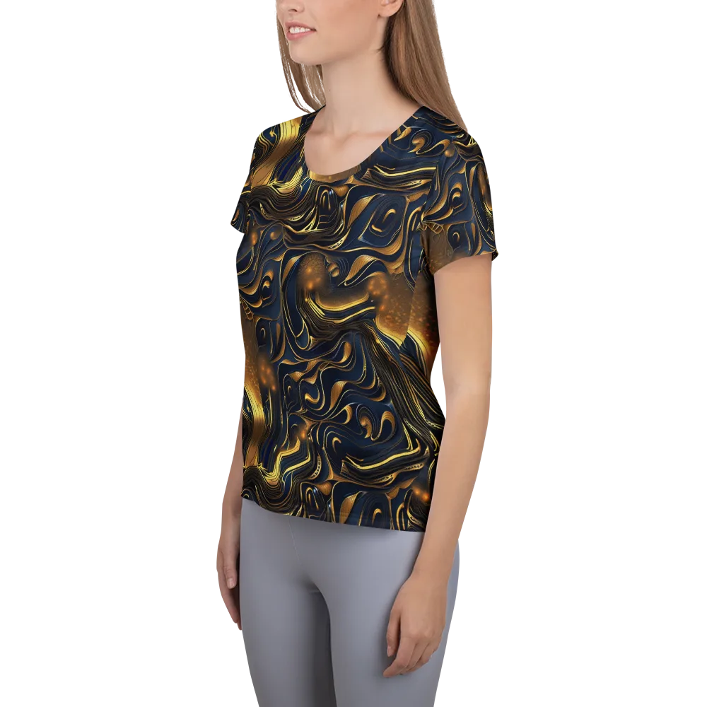 Midnight Molten on Women's Athletic T-Shirt — Left