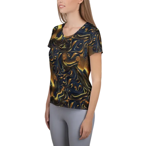 Midnight Molten on a Women's Athletic T-Shirt