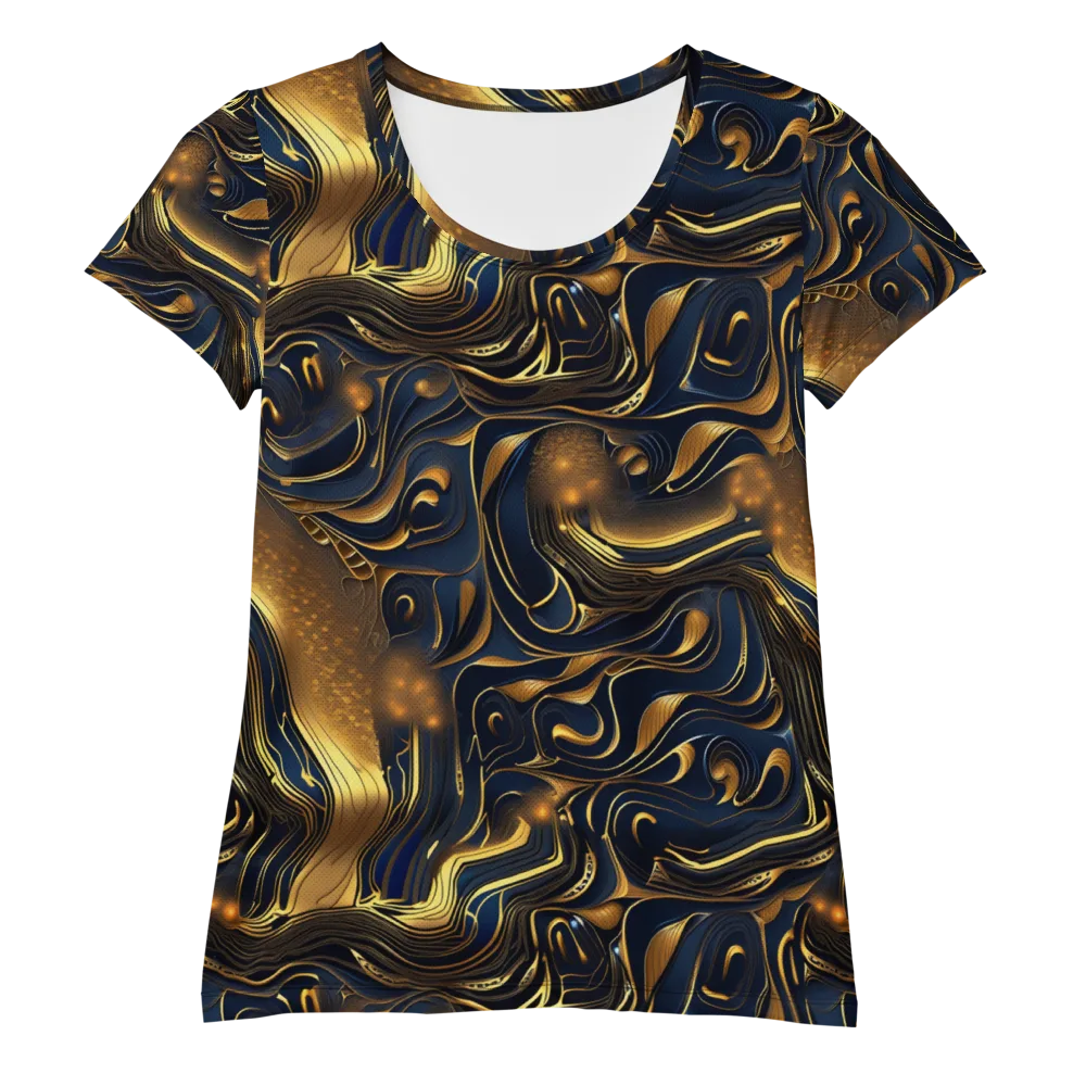 Midnight Molten on Women's Athletic T-Shirt — Front