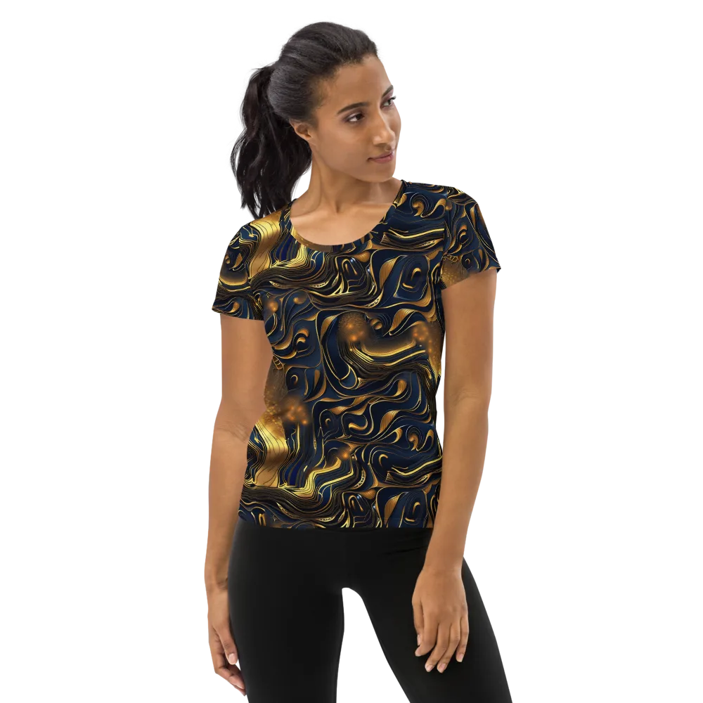 Midnight Molten on Women's Athletic T-Shirt — Front