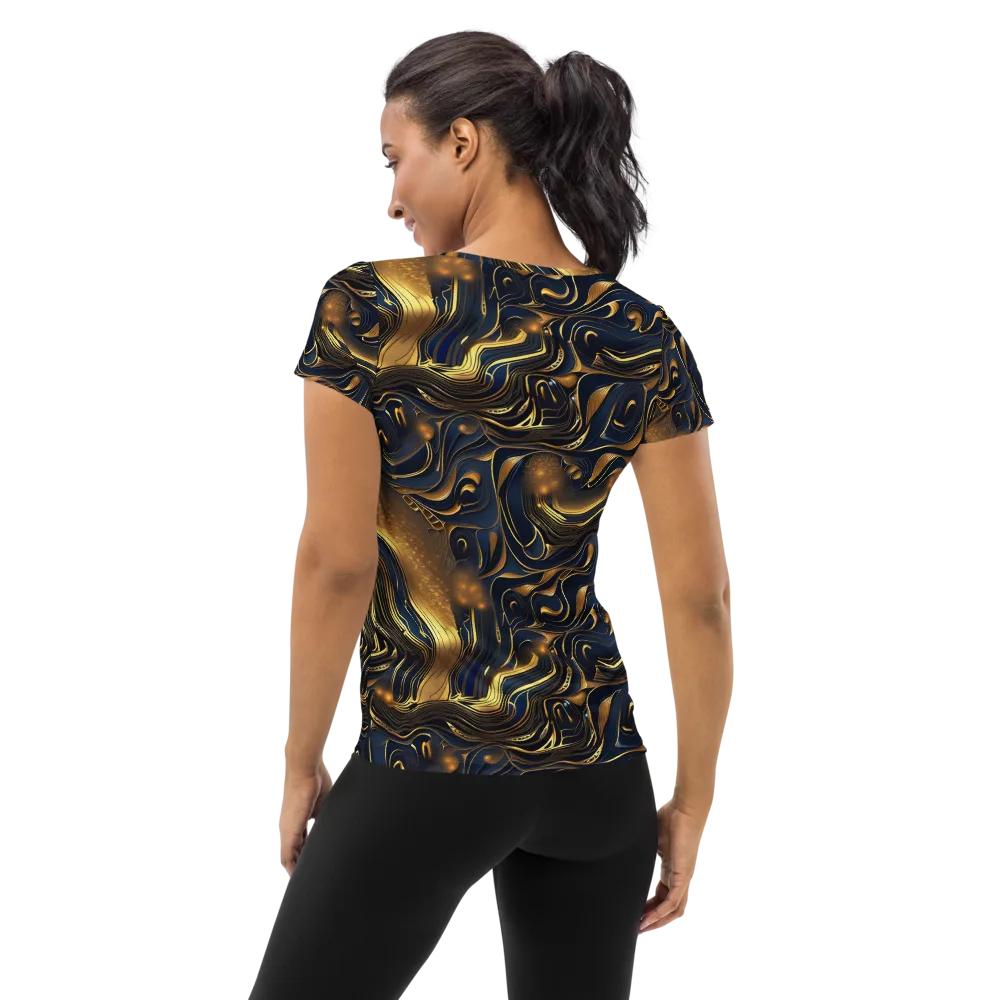 Midnight Molten on Women's Athletic T-Shirt — Back