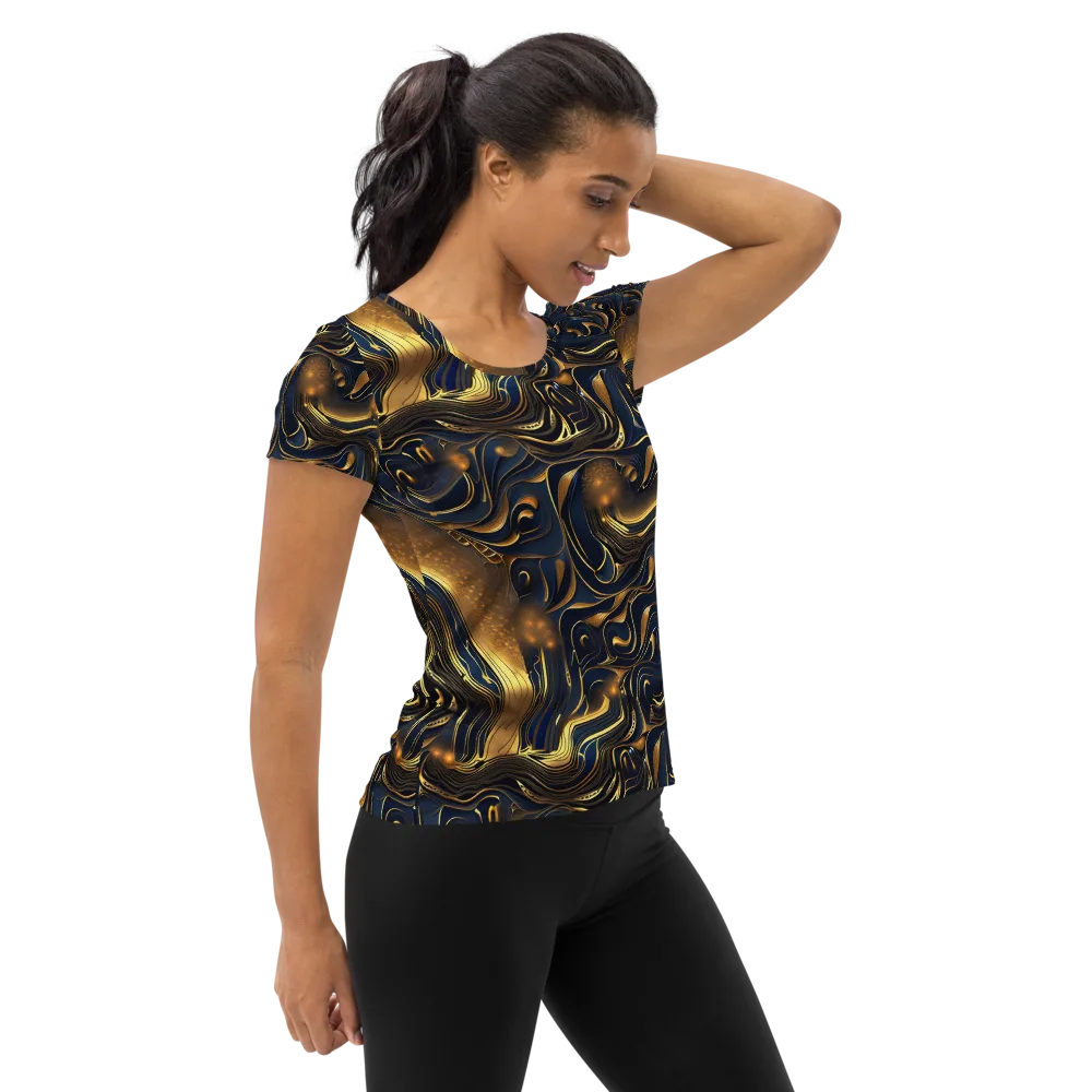 Midnight Molten on Women's Athletic T-Shirt — Right