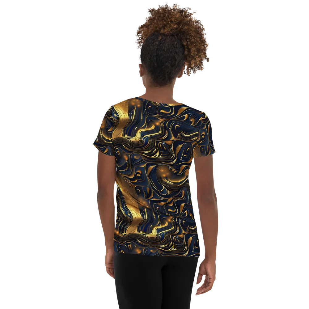 Midnight Molten on Women's Athletic T-Shirt — Back