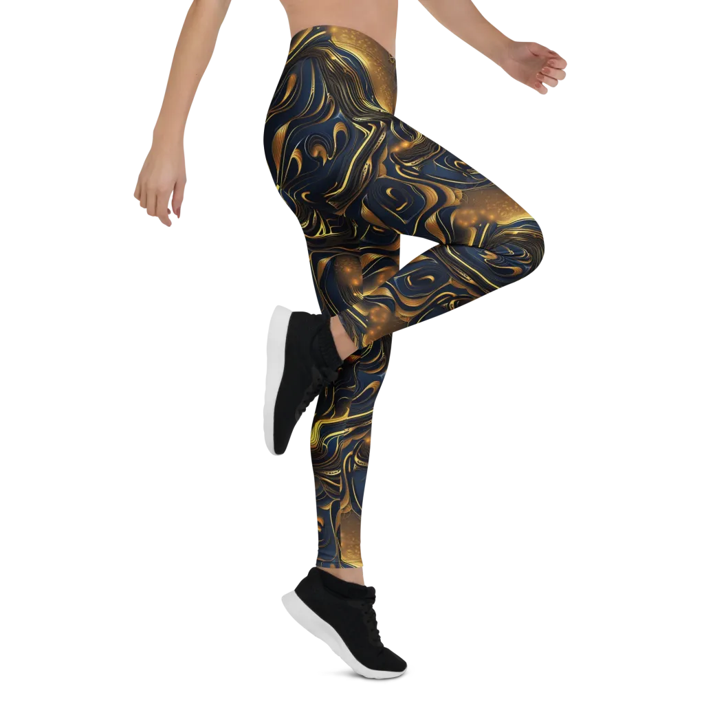 Midnight Molten on Leggings — Right
