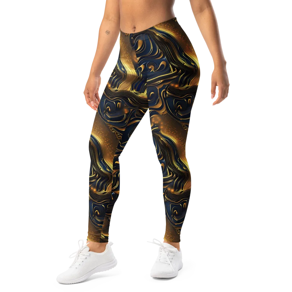 Midnight Molten on Leggings — Left Front