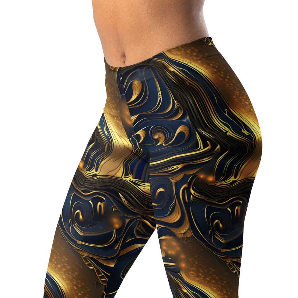 Midnight Molten on Leggings — Left Front