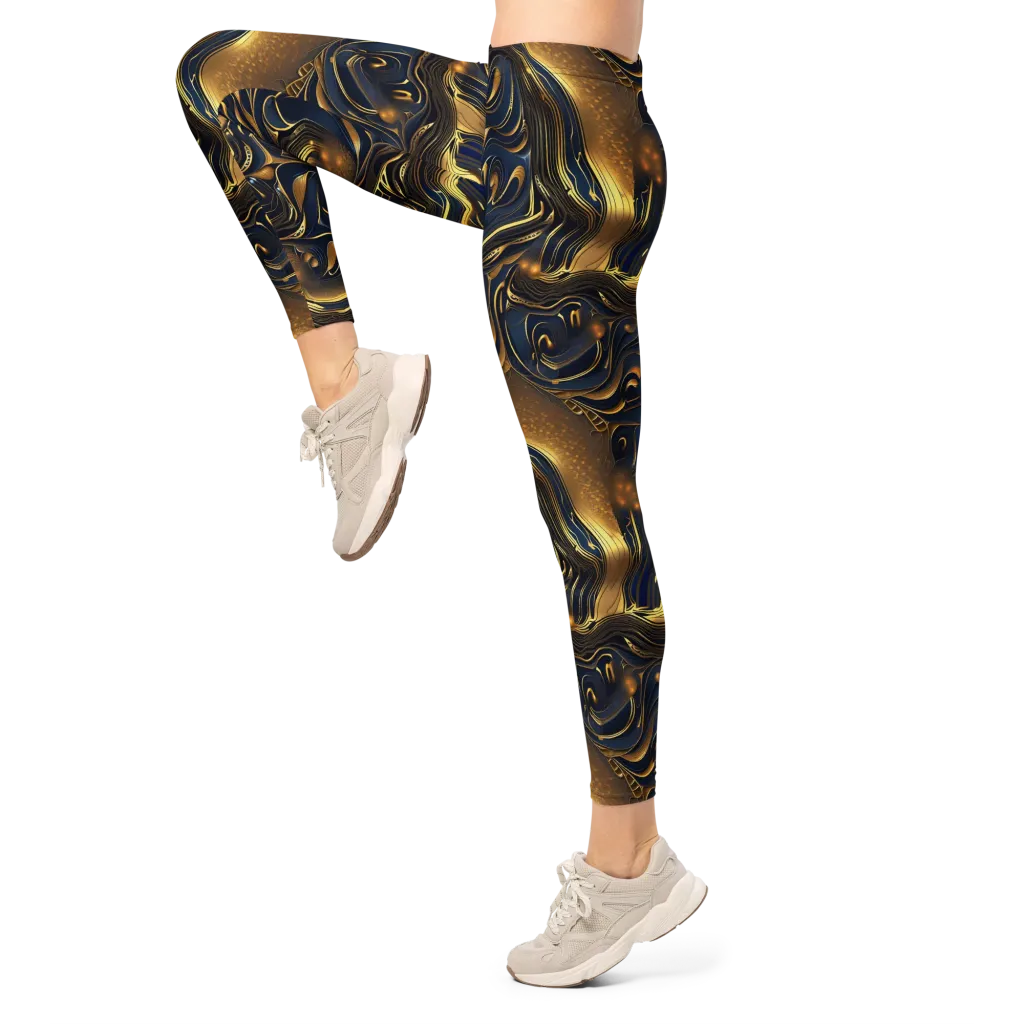 Midnight Molten on Leggings — Left