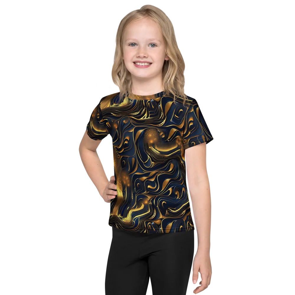 Midnight Molten on Kids Crew Neck T-Shirt — Front