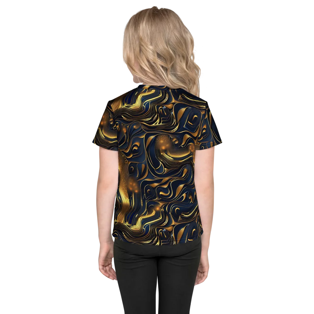 Midnight Molten on Kids Crew Neck T-Shirt — Back