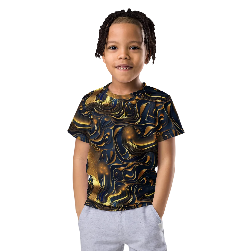 Midnight Molten on Kids Crew Neck T-Shirt — Front