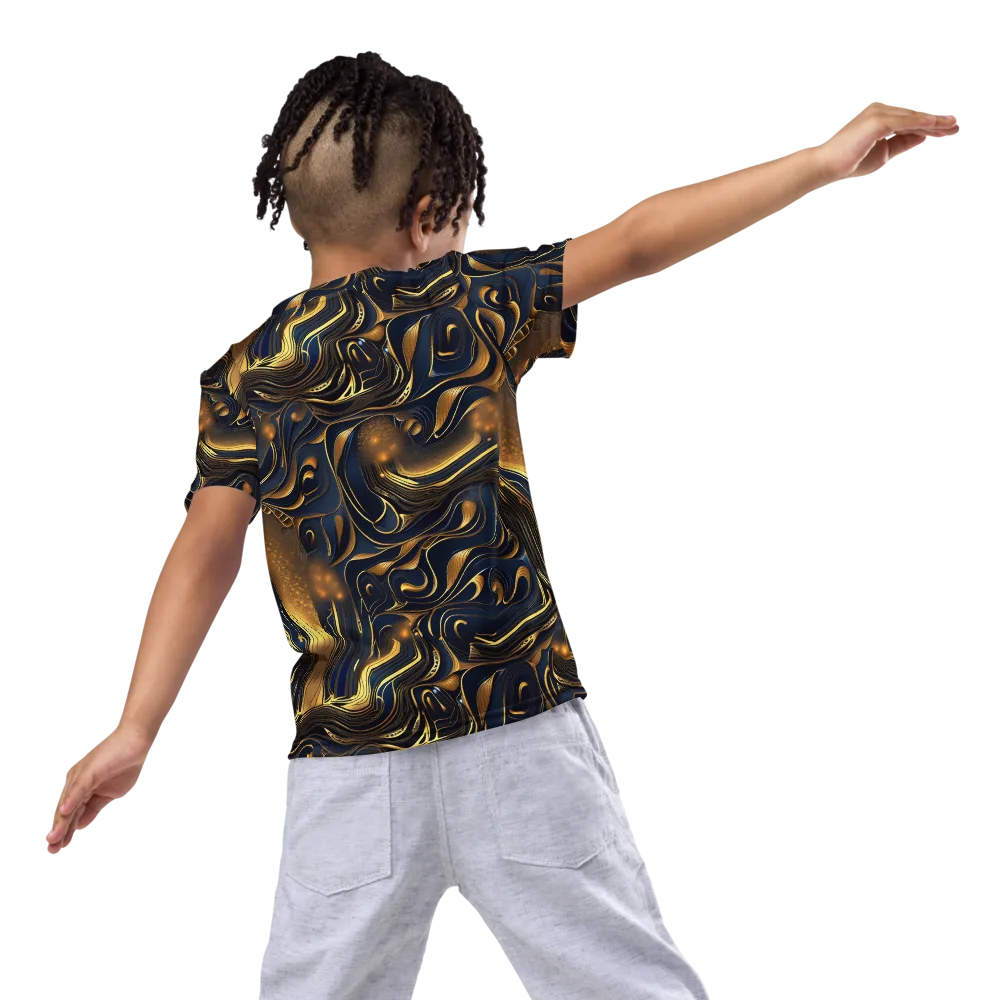 Midnight Molten on Kids Crew Neck T-Shirt — Back