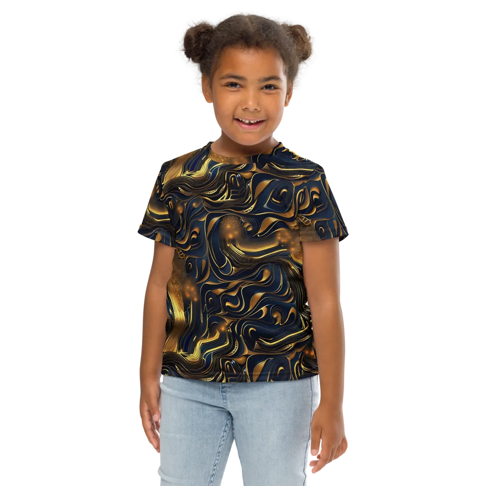 Midnight Molten on Kids Crew Neck T-Shirt — Front