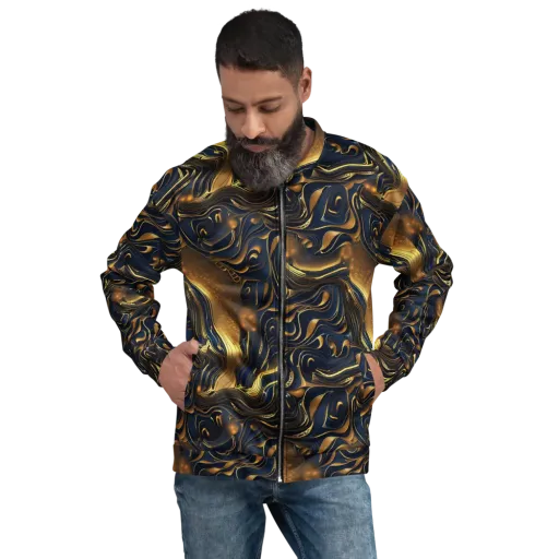 Midnight Molten on a Bomber Jacket