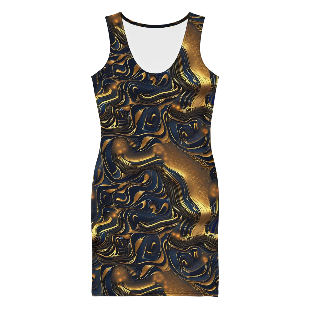 Midnight Molten on Bodycon Dress — Front