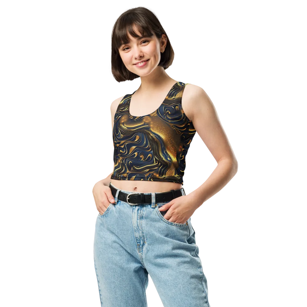 Midnight Molten on Crop Top — Front
