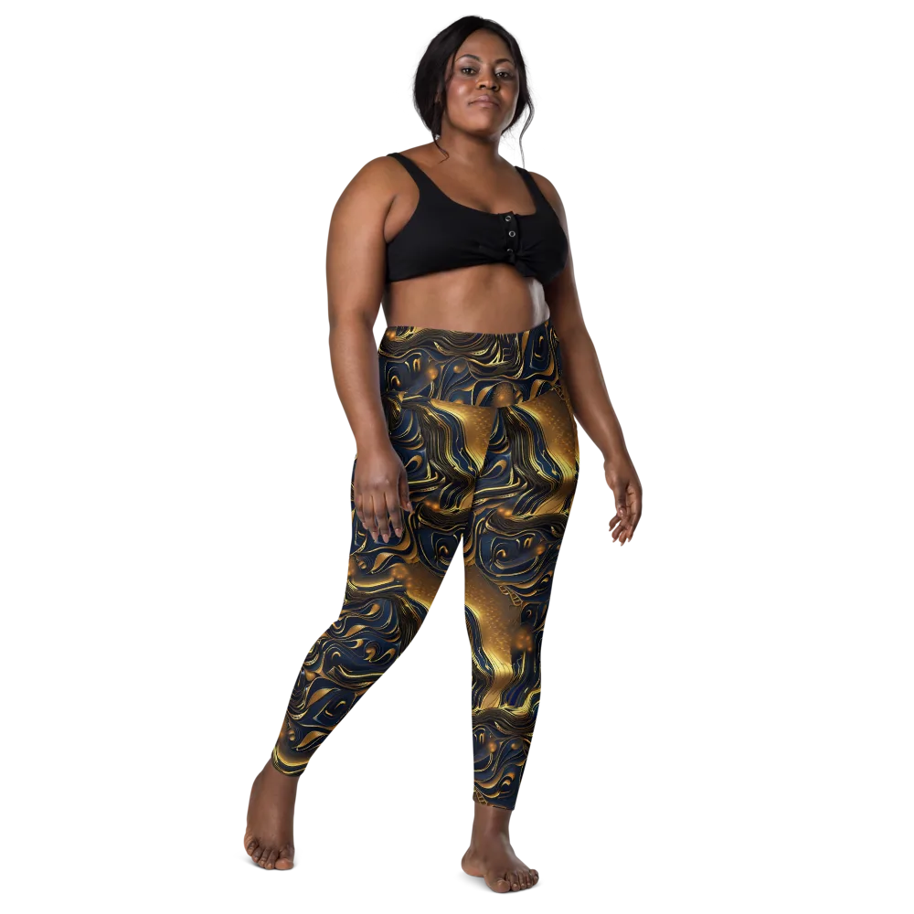 Midnight Molten on Leggings with Pockets — Front