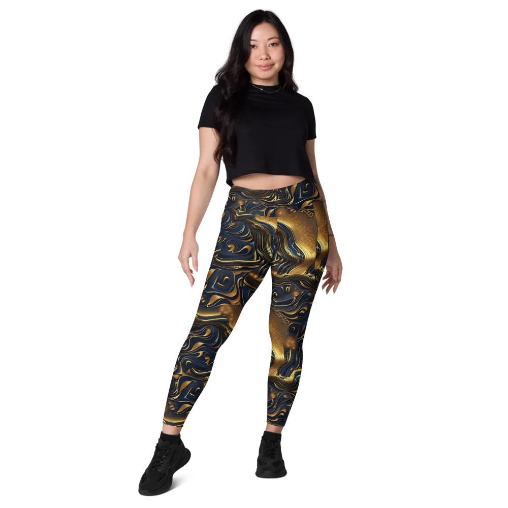 Midnight Molten on Leggings with Pockets — Front