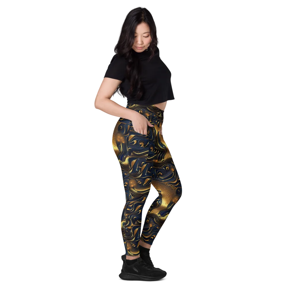 Midnight Molten on Leggings with Pockets — Right