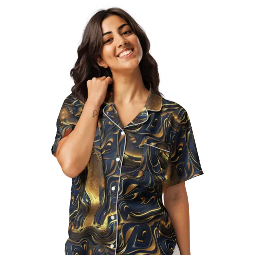 Midnight Molten on a Women's Short Sleeve Pajama Top