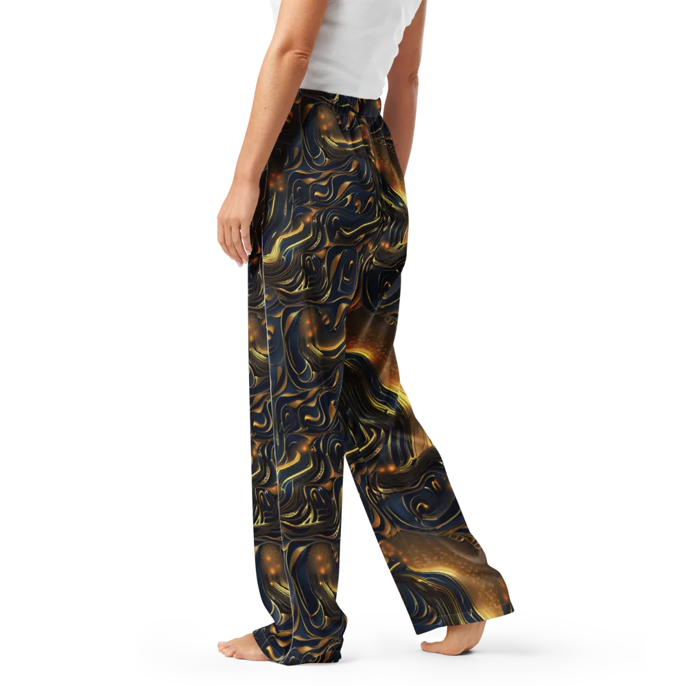 Midnight Molten on Women's Pajama Pants — Left