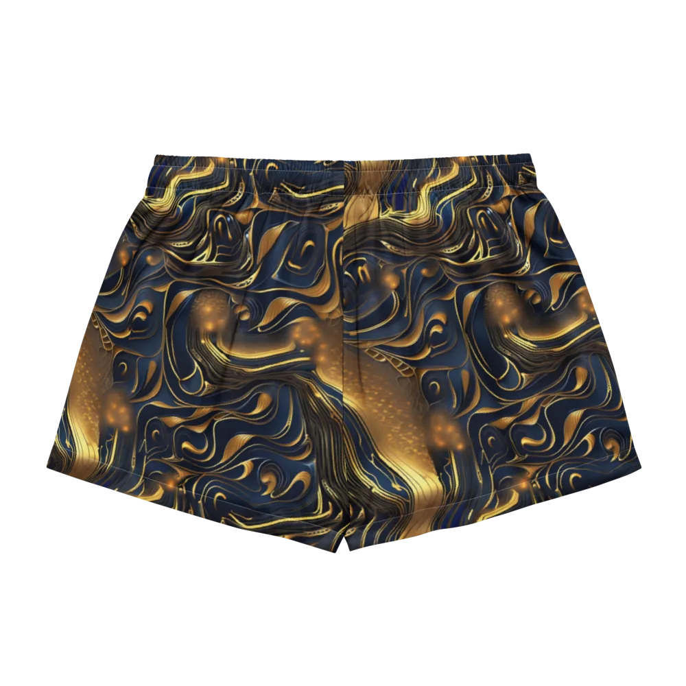 Midnight Molten on Women's Pajama Shorts — Back
