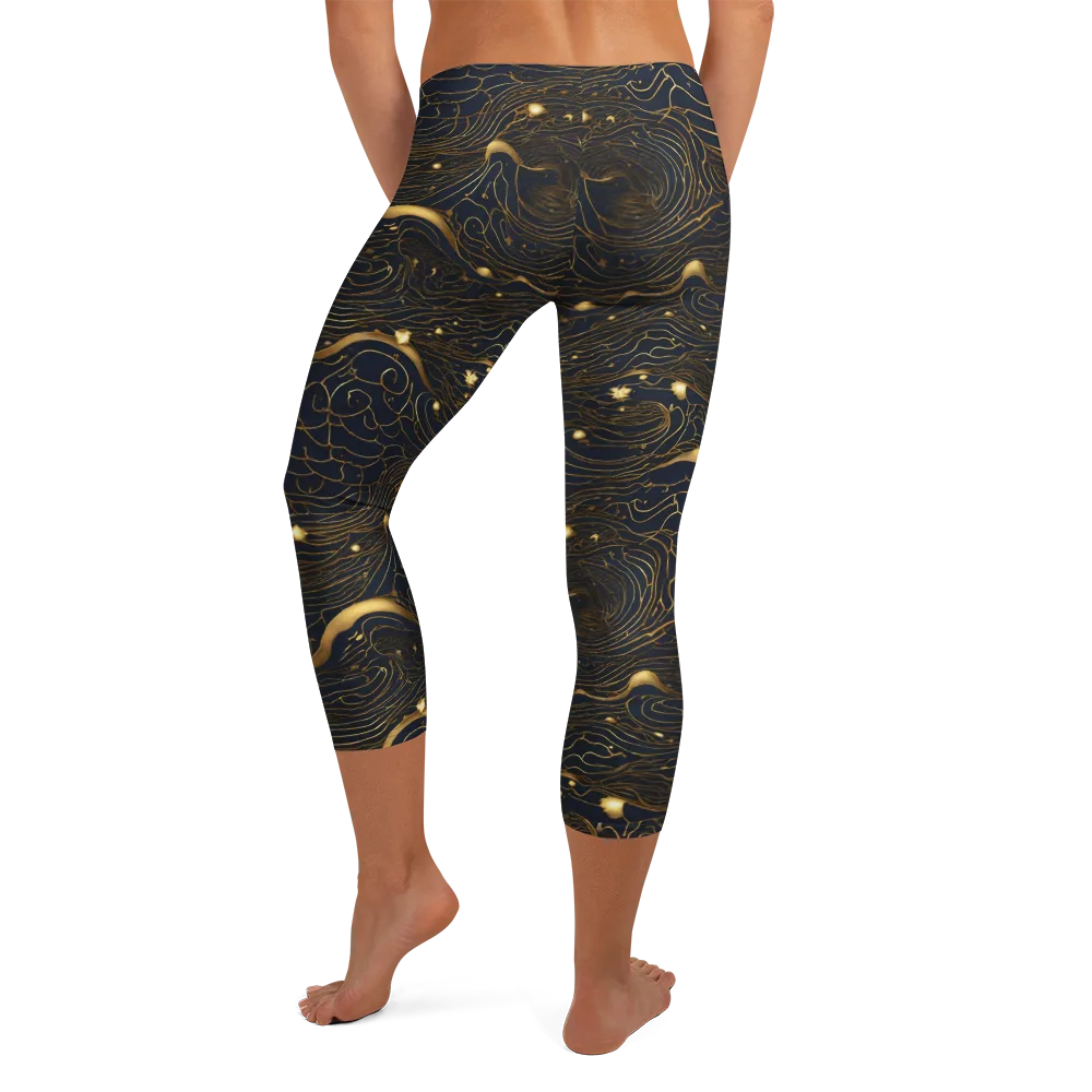 Midnight Alchemy on Capri Leggings — Back