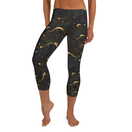 Midnight Alchemy on a Capri Leggings
