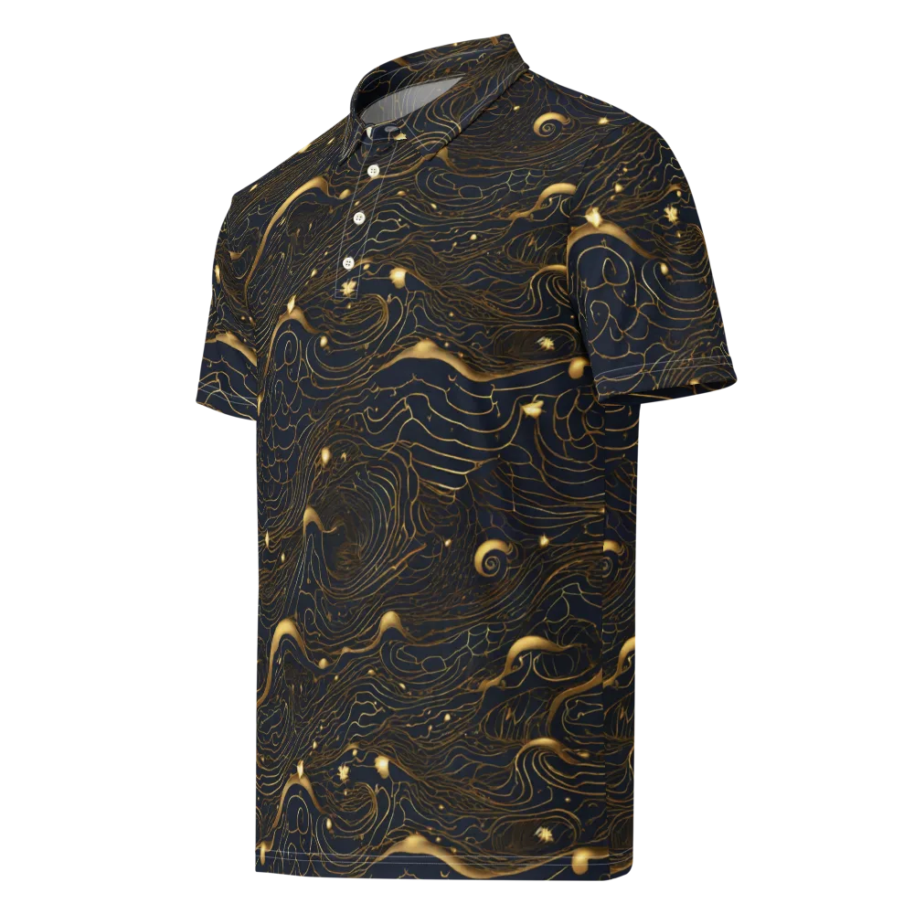 Midnight Alchemy on Men's Slim Fit Polo Shirt — Left Front