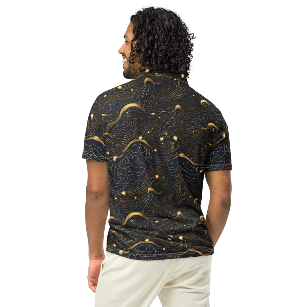 Midnight Alchemy on Men's Slim Fit Polo Shirt — Back