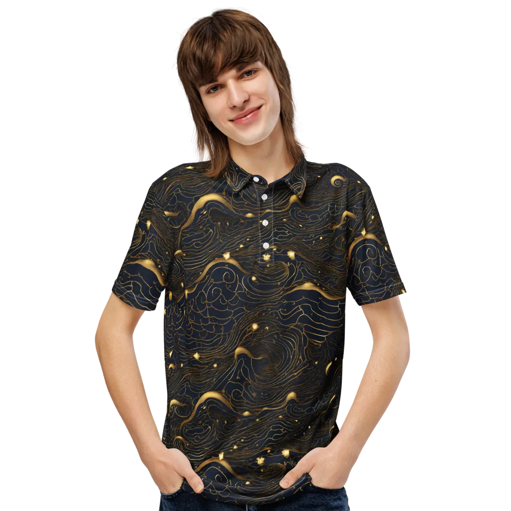 Midnight Alchemy on Men's Slim Fit Polo Shirt — Front
