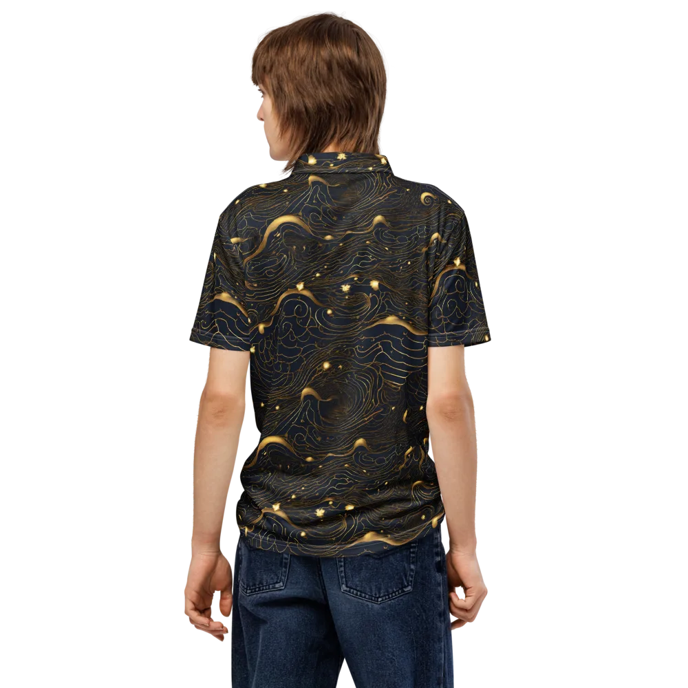 Midnight Alchemy on Men's Slim Fit Polo Shirt — Back