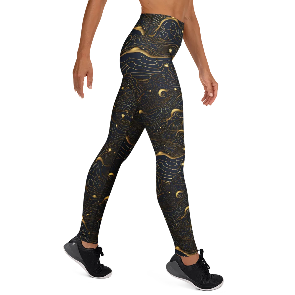 Midnight Alchemy on Yoga Leggings — Right