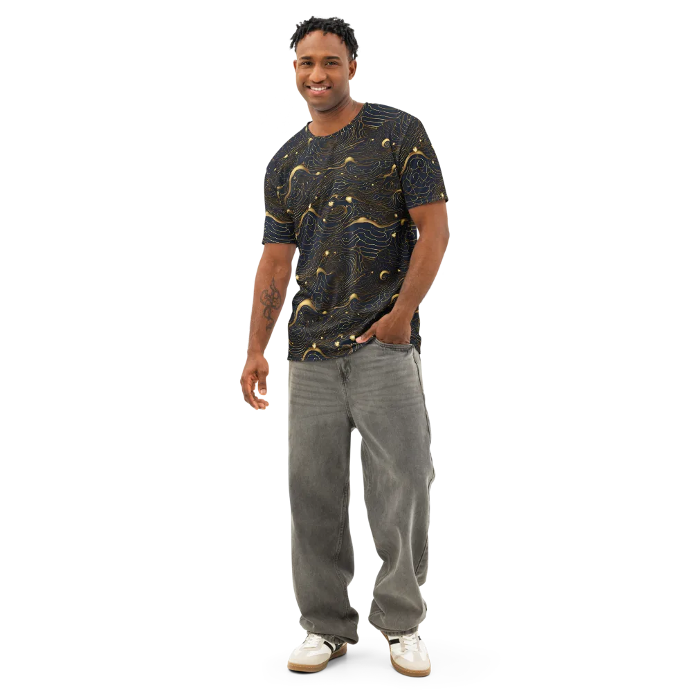 Midnight Alchemy on Men's Cotton Crew Neck T-Shirt — Front