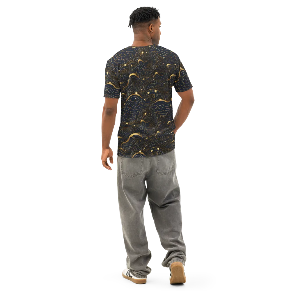 Midnight Alchemy on Men's Cotton Crew Neck T-Shirt — Back