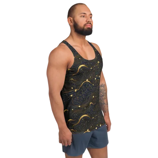Midnight Alchemy on a Men's Tank Top