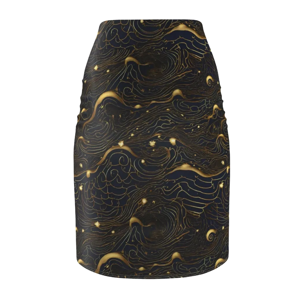 Midnight Alchemy on Pencil Skirt — Back