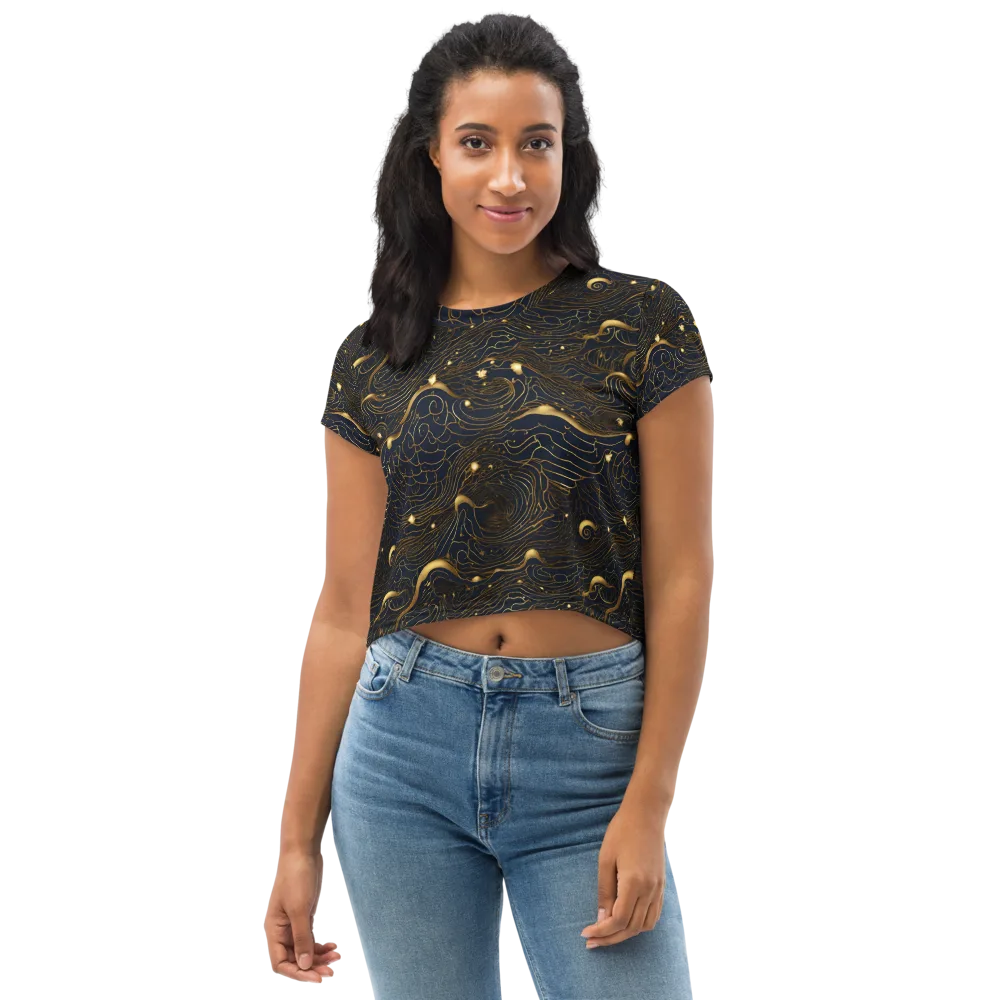 Midnight Alchemy on Crop Tee — Front