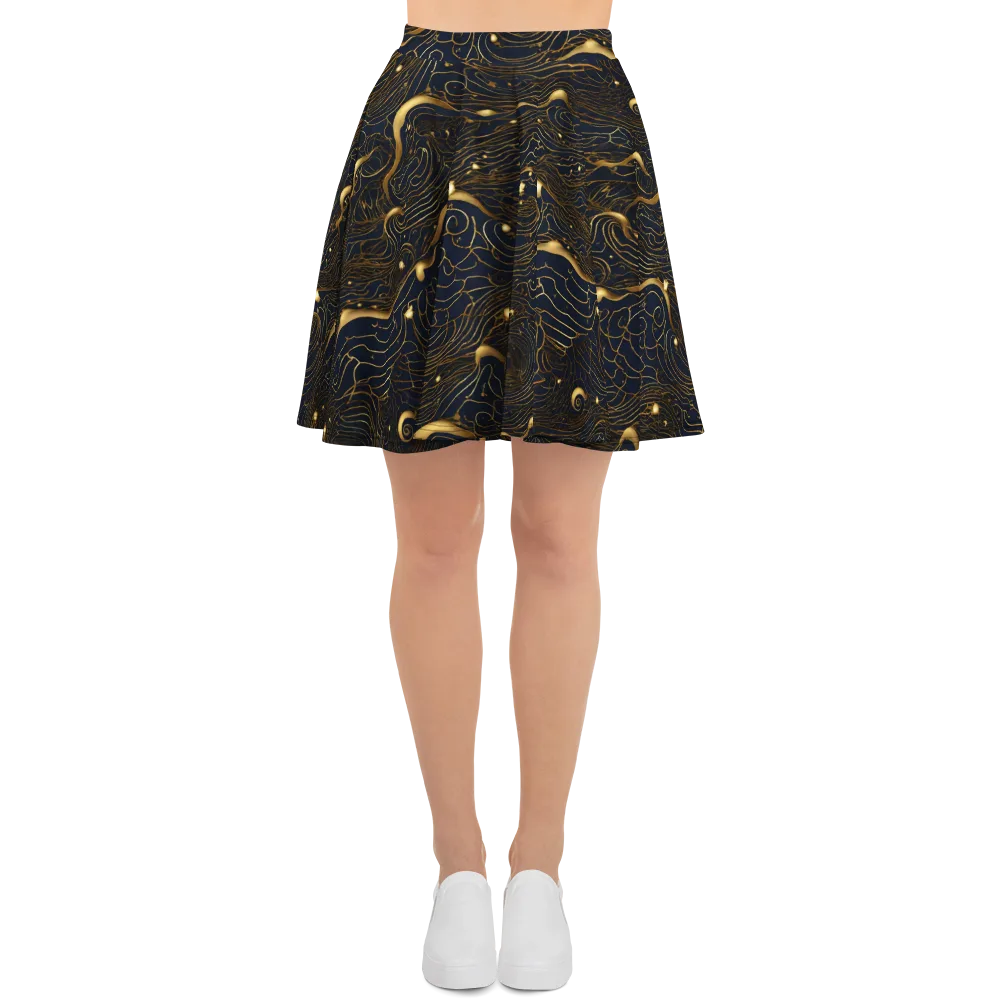 Midnight Alchemy on Skater Skirt — Front