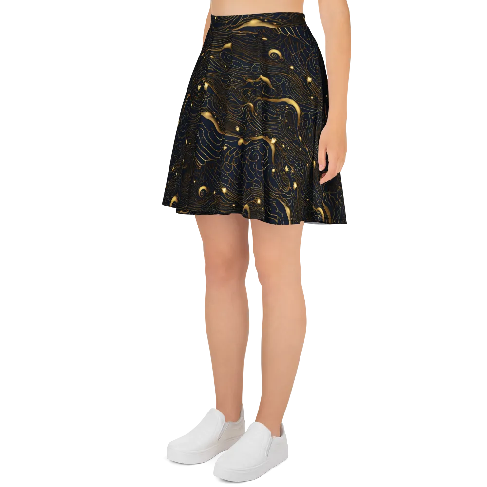 Midnight Alchemy on Skater Skirt — Left