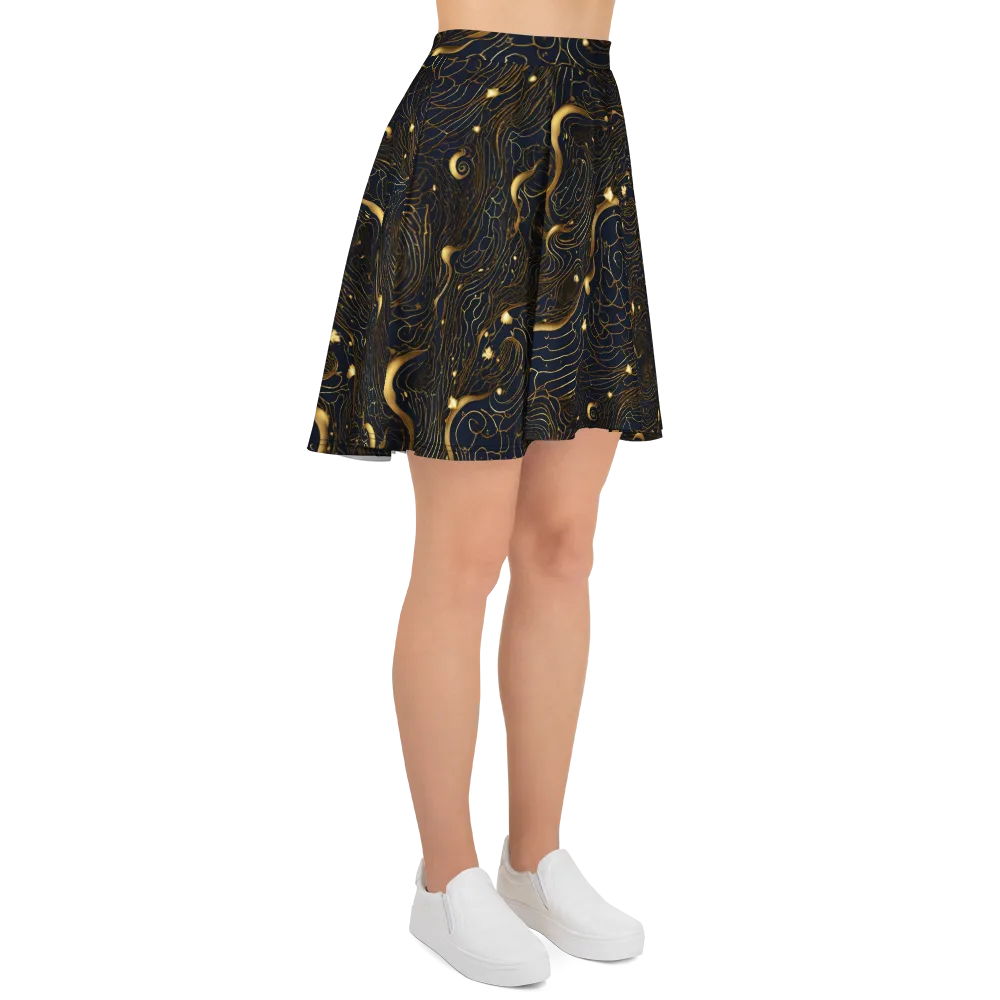 Midnight Alchemy on Skater Skirt — Right
