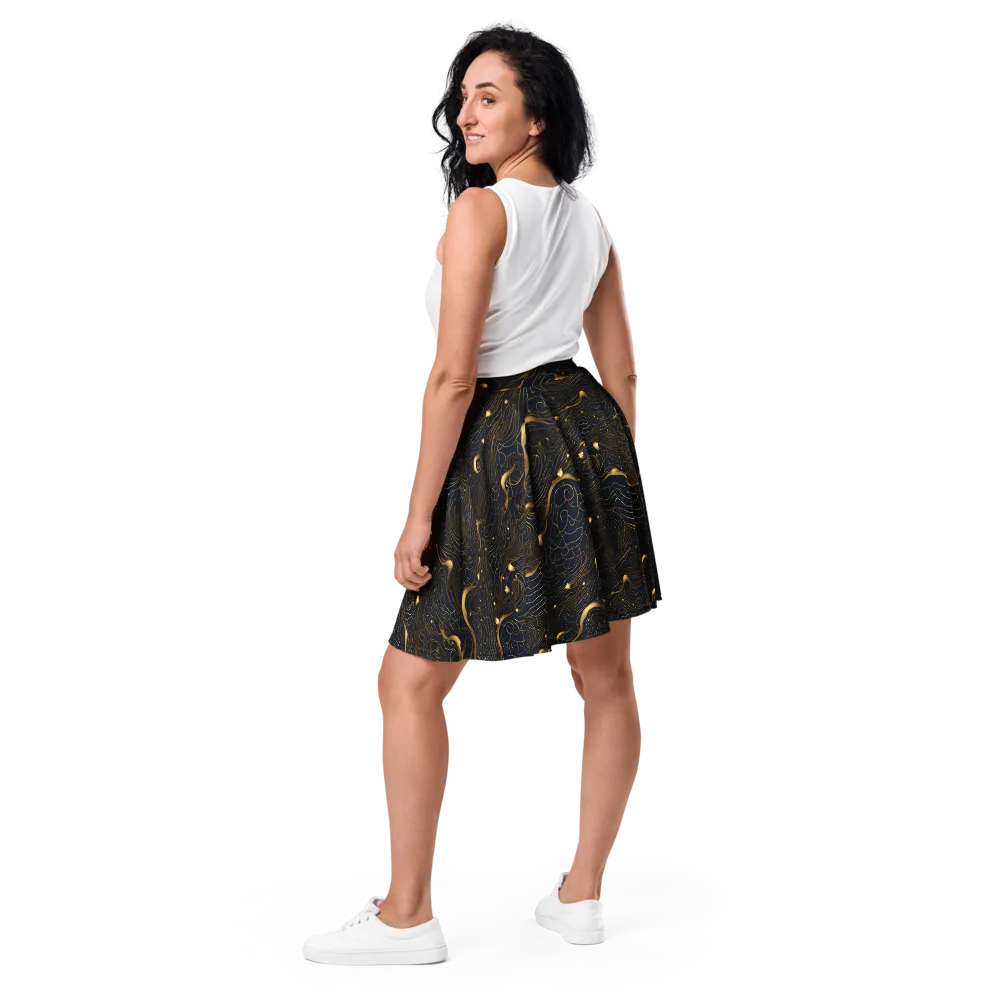 Midnight Alchemy on Skater Skirt — Back