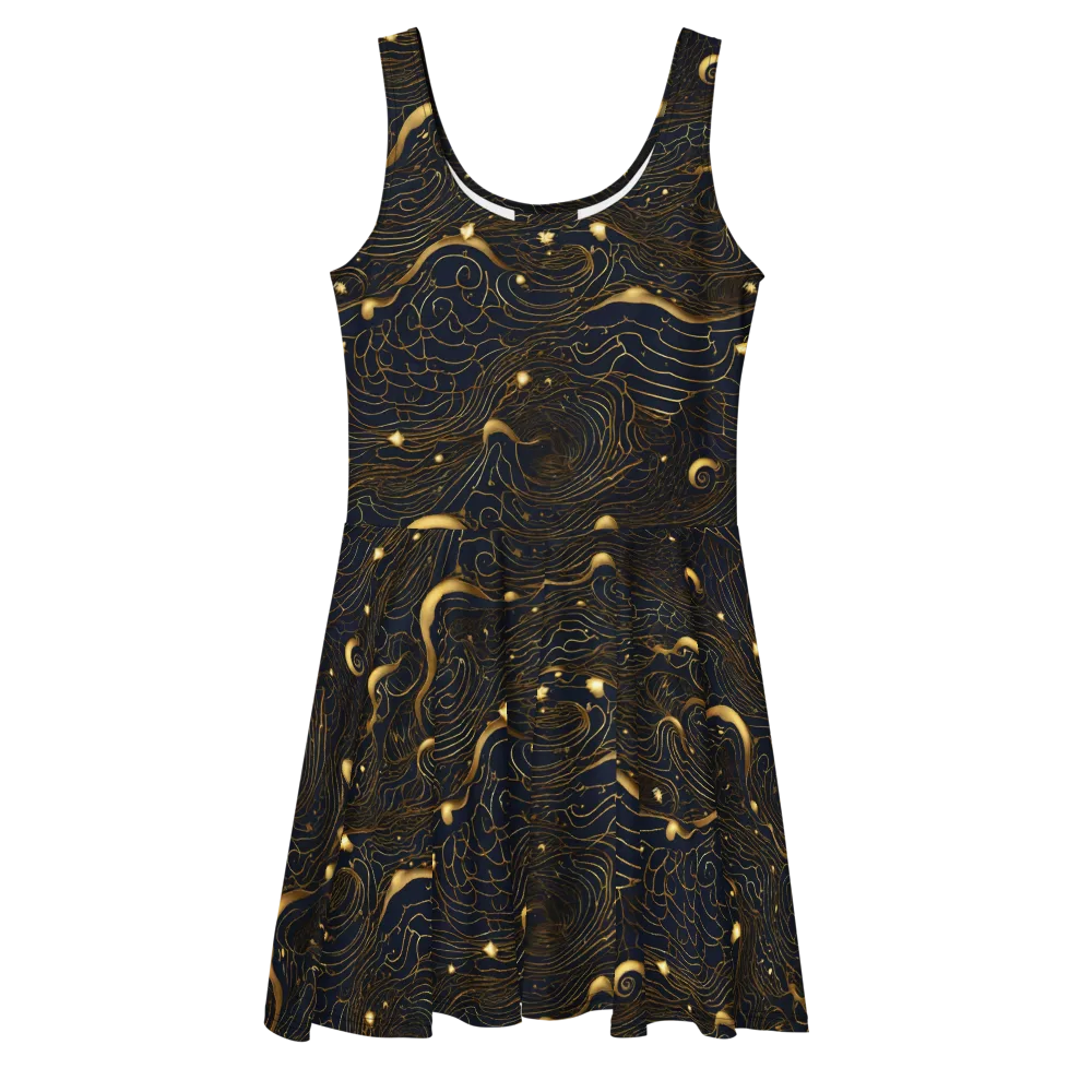 Midnight Alchemy on Skater Dress — Front